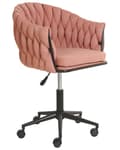 Miniatyrbilde 1 av 10: Kontorstol i Rosa Stoff Svingbare Kontormøbler Moderne Design