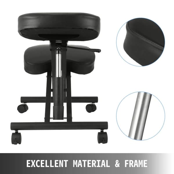265 lbs lastkapacitet ergonomisk knästol med låsbara hjul, bekväm knäpall med justerbar vinkel och höjd, lätt att installera