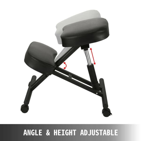 265 lbs lastkapacitet ergonomisk knästol med låsbara hjul, bekväm knäpall med justerbar vinkel och höjd, lätt att installera