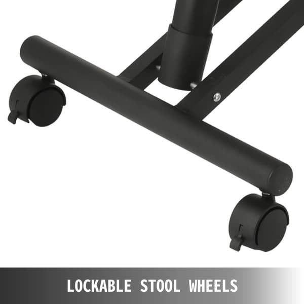 265 lbs lastkapacitet ergonomisk knästol med låsbara hjul, bekväm knäpall med justerbar vinkel och höjd, lätt att installera