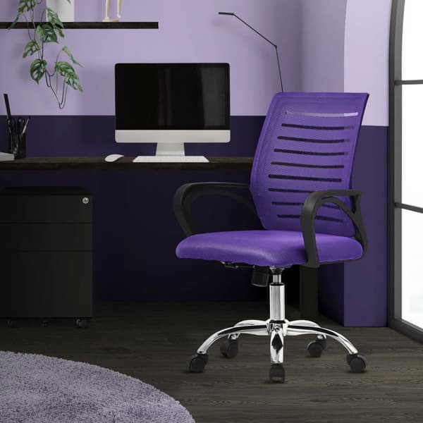 Ergonominen toimistotuoli käsinojilla Mesh-kangas Violetti, jossa on pyörät ML-muotoilu