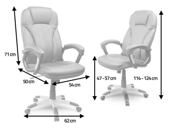 Sofotel EG-222 kontorsstol i brunt läder