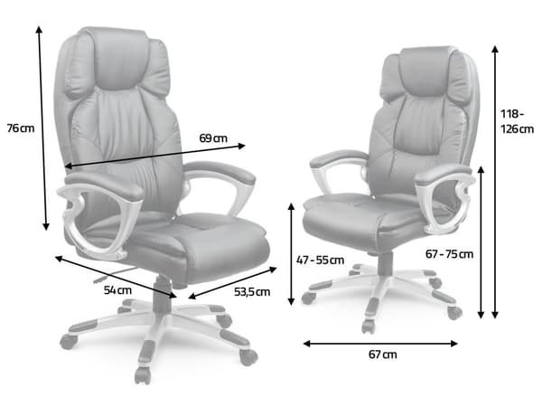Sofotel EG-227 kontorsstol i brunt läder