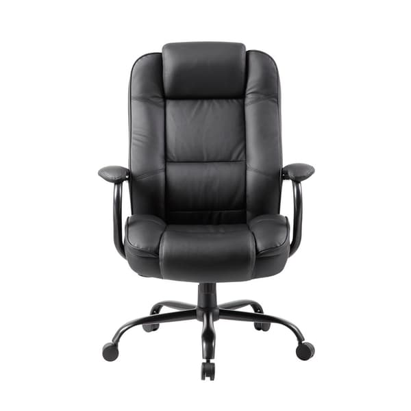 Työtuoli ELEGANT XXL keinonahkaverhoilu, synkronimekanismi, kaasujousella, musta