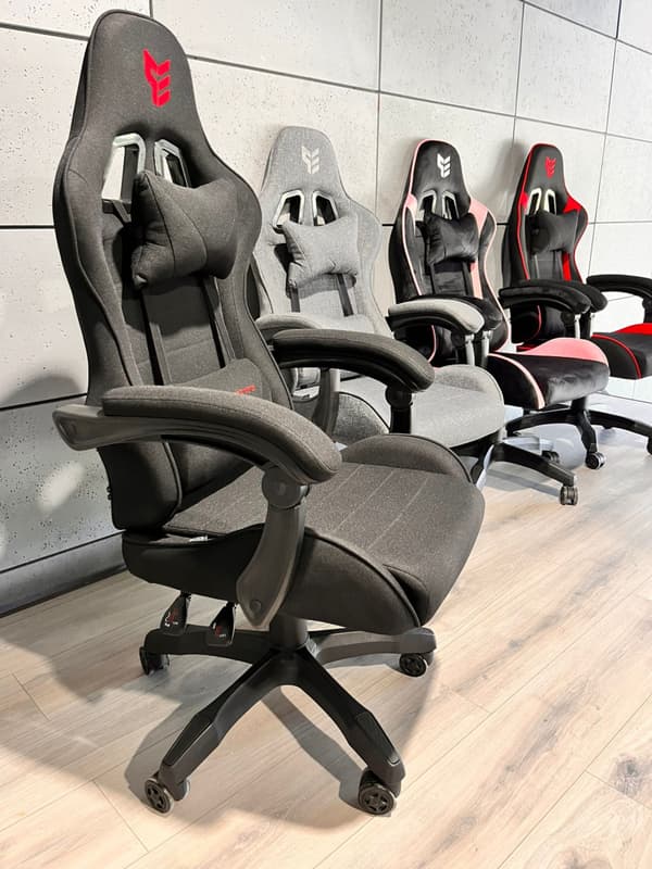 HERO ENZO BLACK FABRIC kääntyvä pelituoli