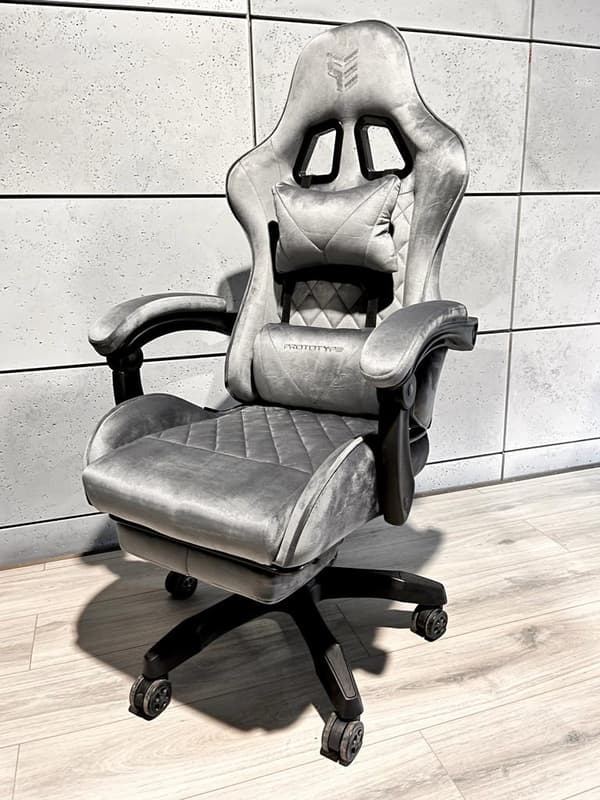 HERO POKER PRO GREY ALCANTARA vridbar spelstol