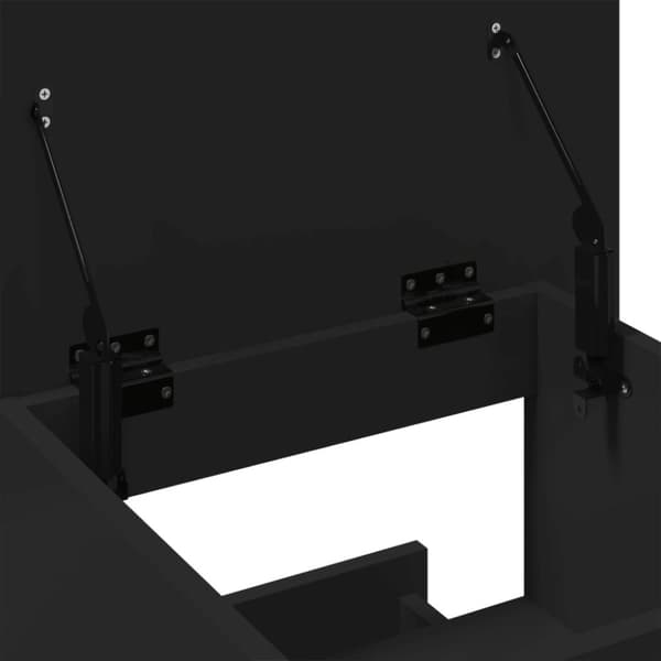 vidaXL Talarstol med hjul & låda svart 55x55x107 cm konstruerat trä