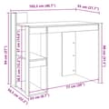 Miniatyrbilde 10 av 11: vidaXL Skrivebord sonoma eik 103,5x56,5x94 cm konstruert tre