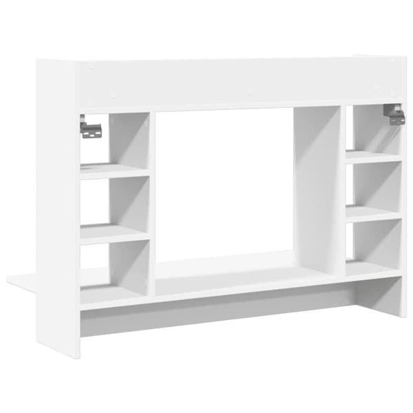 vidaXL væghængt skrivebord 105x48x75 cm konstrueret træ hvid