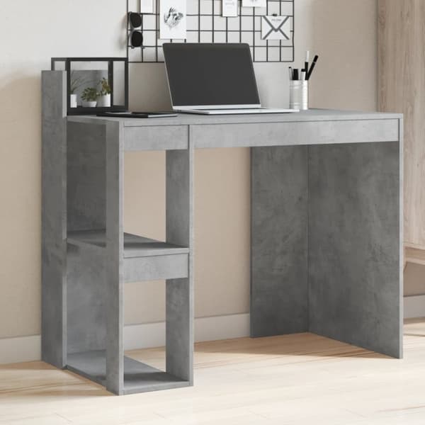 vidaXL Työpöytä betoninharmaa 103,5x56,5x94 cm tekninen puu