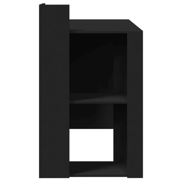 vidaXL Skrivbord svart 103,5x56,5x94 cm konstruerat trä