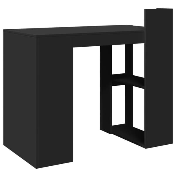 vidaXL Skrivbord svart 103,5x56,5x94 cm konstruerat trä