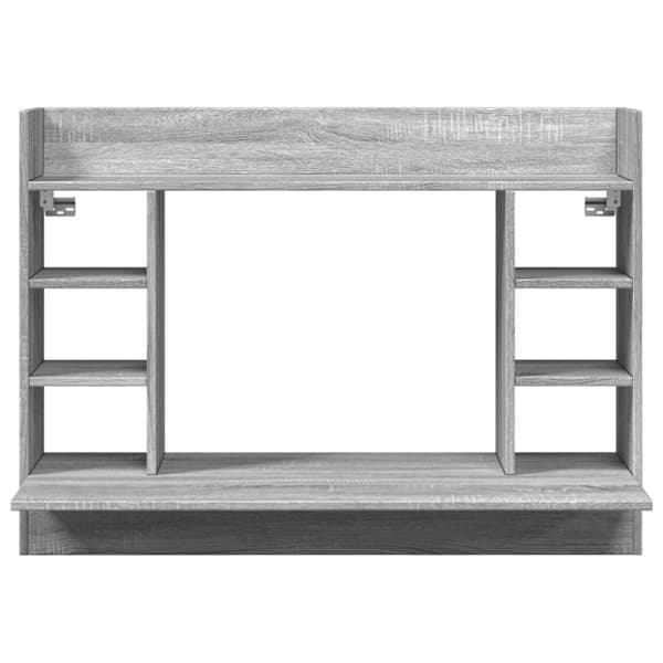 vidaXL væghængt skrivebord 105x48x75 cm konstrueret træ grå sonoma-eg