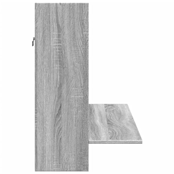 vidaXL væghængt skrivebord 105x48x75 cm konstrueret træ grå sonoma-eg