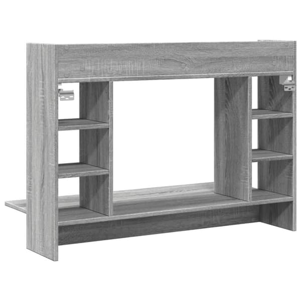 vidaXL væghængt skrivebord 105x48x75 cm konstrueret træ grå sonoma-eg