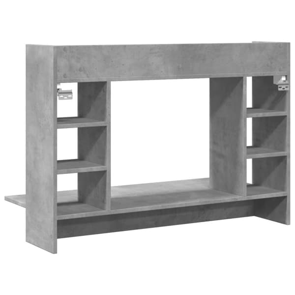 vidaXL Työpöytä seinälle betoninharmaa 105x48x75 cm tekninen puu