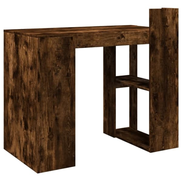 vidaXL Skrivbord rökfärgad ek 103,5x56,5x94 cm konstruerat trä