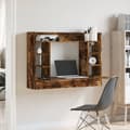 Miniatyrbilde 4 av 11: vidaXL Veggmontert skrivebord røkt eik 105x48x75 cm konstruert tre