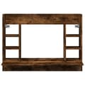 Miniatyrbilde 5 av 11: vidaXL Veggmontert skrivebord røkt eik 105x48x75 cm konstruert tre