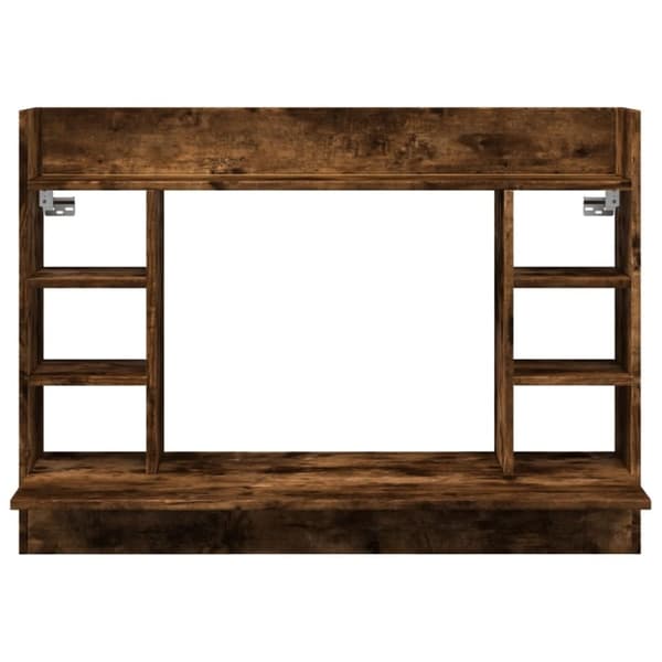 vidaXL Veggmontert skrivebord røkt eik 105x48x75 cm konstruert tre