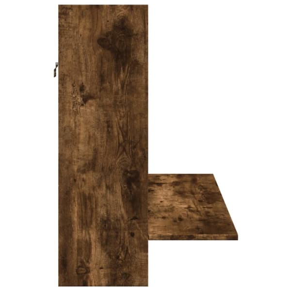 vidaXL Veggmontert skrivebord røkt eik 105x48x75 cm konstruert tre