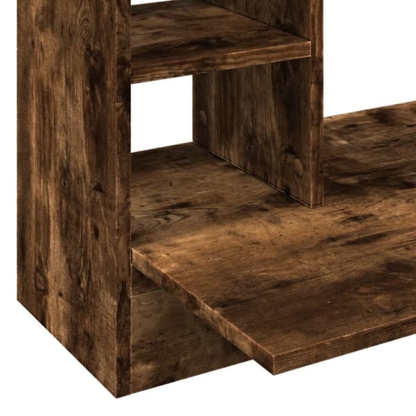 vidaXL Veggmontert skrivebord røkt eik 105x48x75 cm konstruert tre