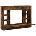 Miniatyrbilde 1 av 11: vidaXL Veggmontert skrivebord røkt eik 105x48x75 cm konstruert tre