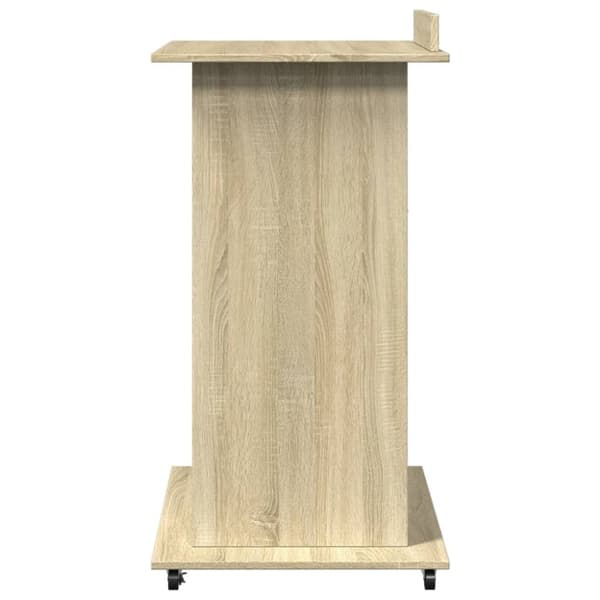 vidaXL Talarstol med hjul & låda sonoma-ek 55x55x107cm konstruerat trä