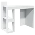 Miniatyrbild 3 av 11: vidaXL Skrivbord vit 103,5x56,5x94 cm konstruerat trä
