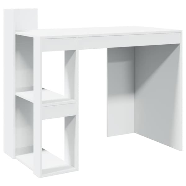 vidaXL Skrivbord vit 103,5x56,5x94 cm konstruerat trä