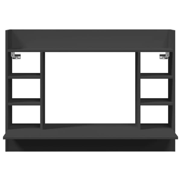 vidaXL Veggmontert skrivebord svart 105x48x75 cm konstruert tre