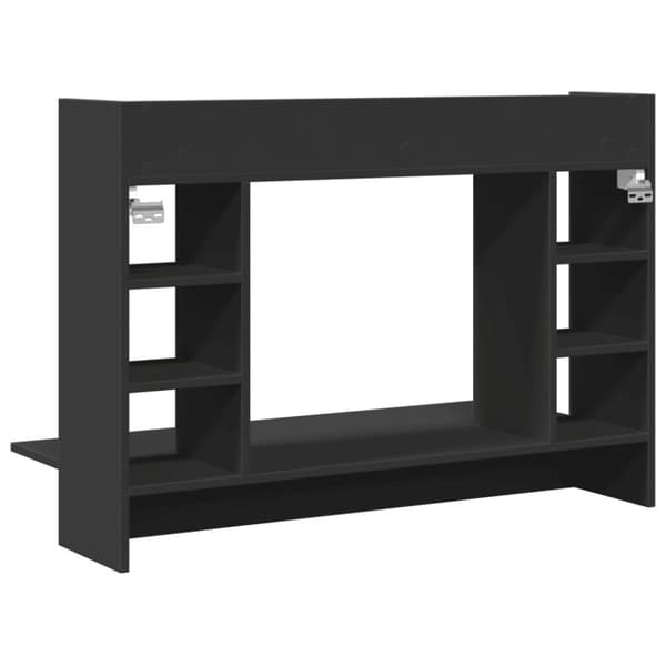 vidaXL Veggmontert skrivebord svart 105x48x75 cm konstruert tre