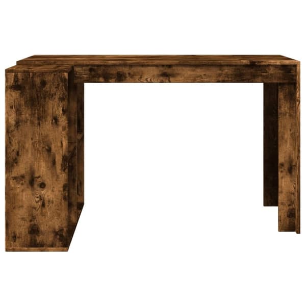 vidaXL skrivebord 123,5x73,5x75 cm konstrueret træ røget egetræsfarve