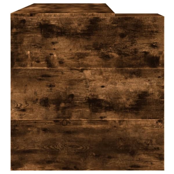 vidaXL skrivebord 123,5x73,5x75 cm konstrueret træ røget egetræsfarve