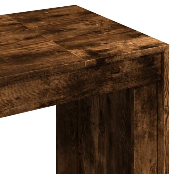 vidaXL skrivebord 123,5x73,5x75 cm konstrueret træ røget egetræsfarve