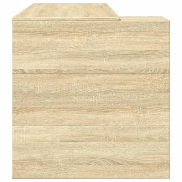 vidaXL Skrivbord sonoma-ek 123,5x73,5x75 cm konstruerat trä