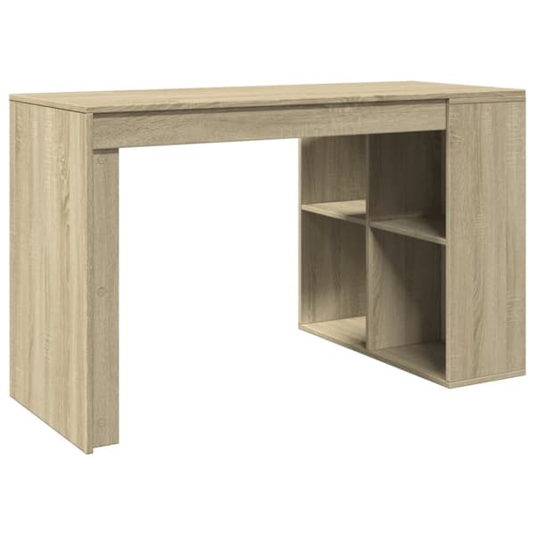 vidaXL Skrivbord sonoma-ek 123,5x73,5x75 cm konstruerat trä