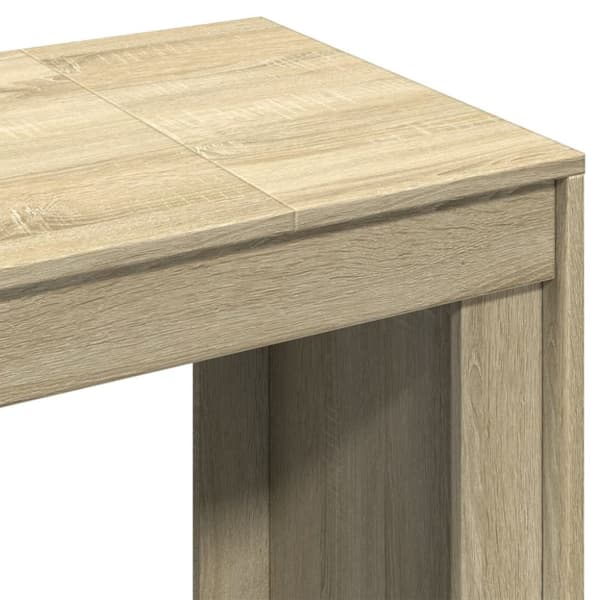 vidaXL Skrivbord sonoma-ek 123,5x73,5x75 cm konstruerat trä
