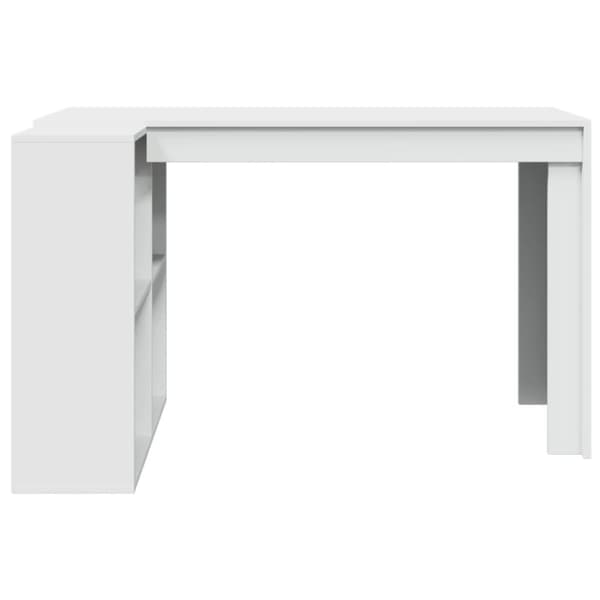 vidaXL skrivebord 123,5x73,5x75 cm konstrueret træ hvid