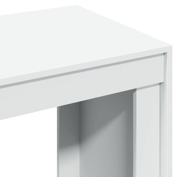 vidaXL skrivebord 123,5x73,5x75 cm konstrueret træ hvid