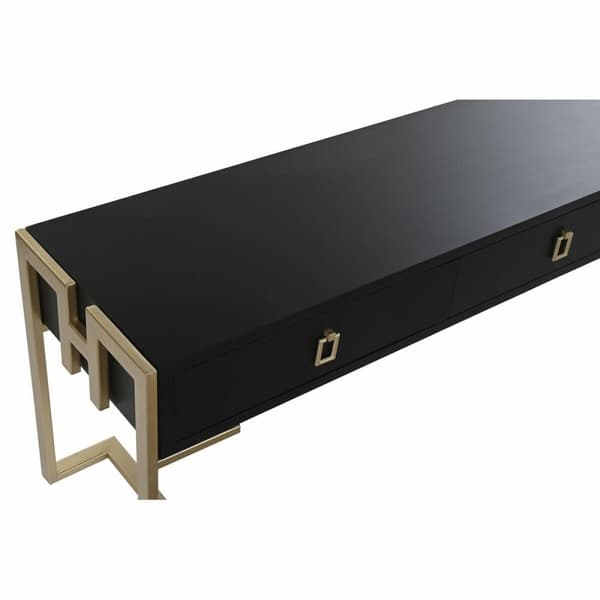 Soffbord DKD Home Decor 150 x 36 x 48 cm Metall Trä Aluminium