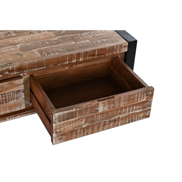 Soffbord DKD Home Decor Metall Akaciaträ (110 x 60 x 40 cm)