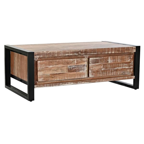 Soffbord DKD Home Decor Metall Akaciaträ (110 x 60 x 40 cm)