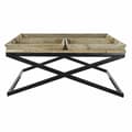 Miniatyrbild 6 av 8: Soffbord DKD Home Decor Svart Naturell Trä Metall 120 x 120 x 55 cm