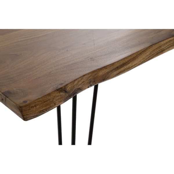 Matsalsbord DKD Home Decor 180 x 87 x 76 cm Svart Metall Brun Akaciaträ