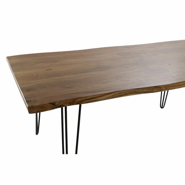 Matsalsbord DKD Home Decor 180 x 87 x 76 cm Svart Metall Brun Akaciaträ