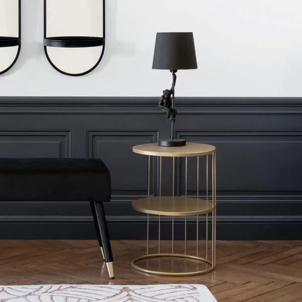 Soffbord Atmosphera Kobu Gyllene Metall 36 x 36 x 52 cm