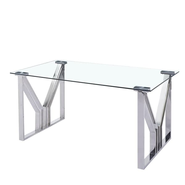 Matsalsbord DKD Home Decor Glas Stål (180 x 90 x 75 cm)
