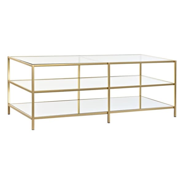 Soffbord DKD Home Decor Gyllene 120 x 50 x 45 cm Speglar Metall