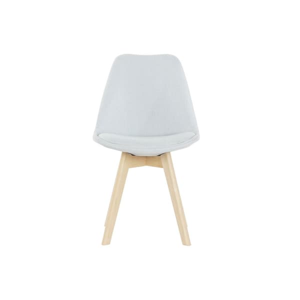 Stol DKD Home Decor Blå Beige Polyester Skum bokträ 48 x 56 x 83 cm
